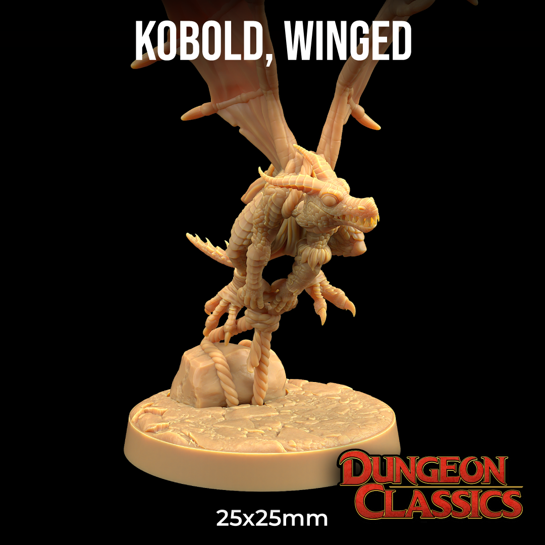 Kobold, Winged | PRESUPPORTED | Dungeon Classics